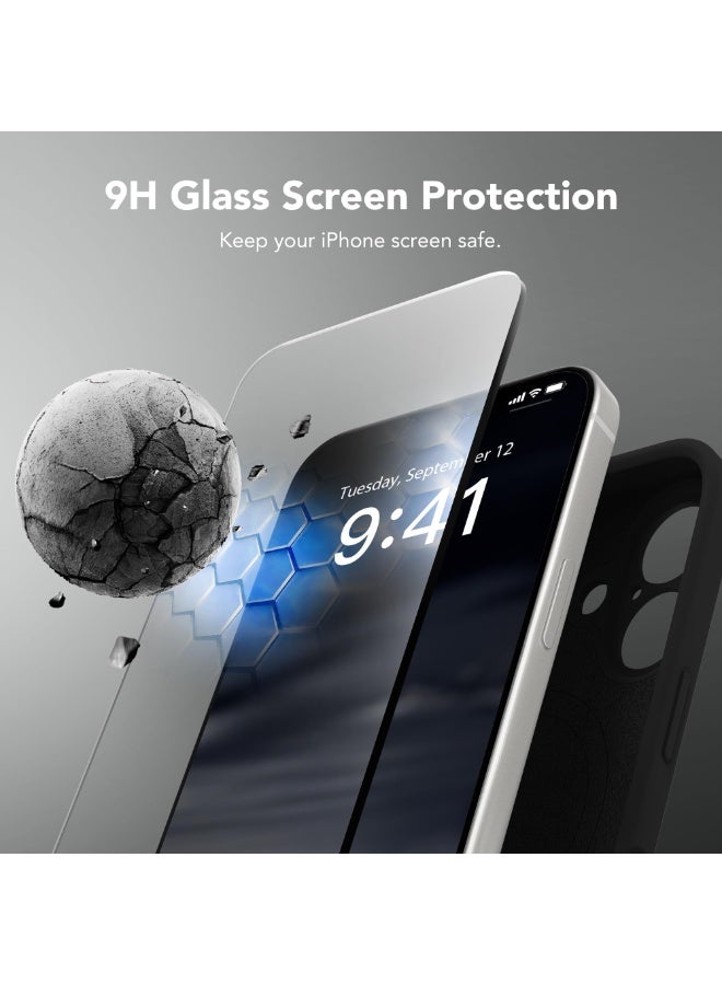 SUYDANBOX Magnetic for iPhone 17 Case, Compatible with MagSafe, [Full Camera Protection][Screen Protector] Silicone Shockproof Protective Phone Case for iPhone 17 6.3", Black - Image 4